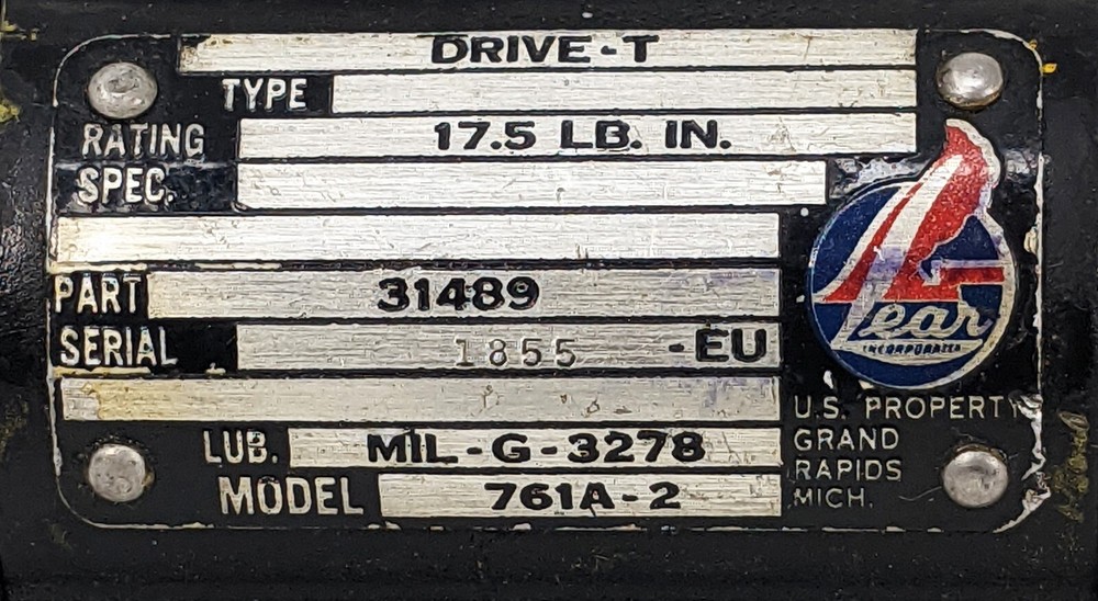 Gear Box T Drive / Lear / 761A-2 / 31489
