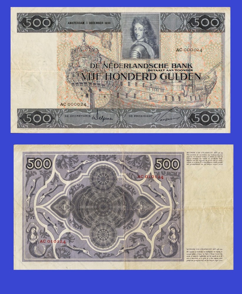 Netherlands  500 Gulden 1930  / Copy