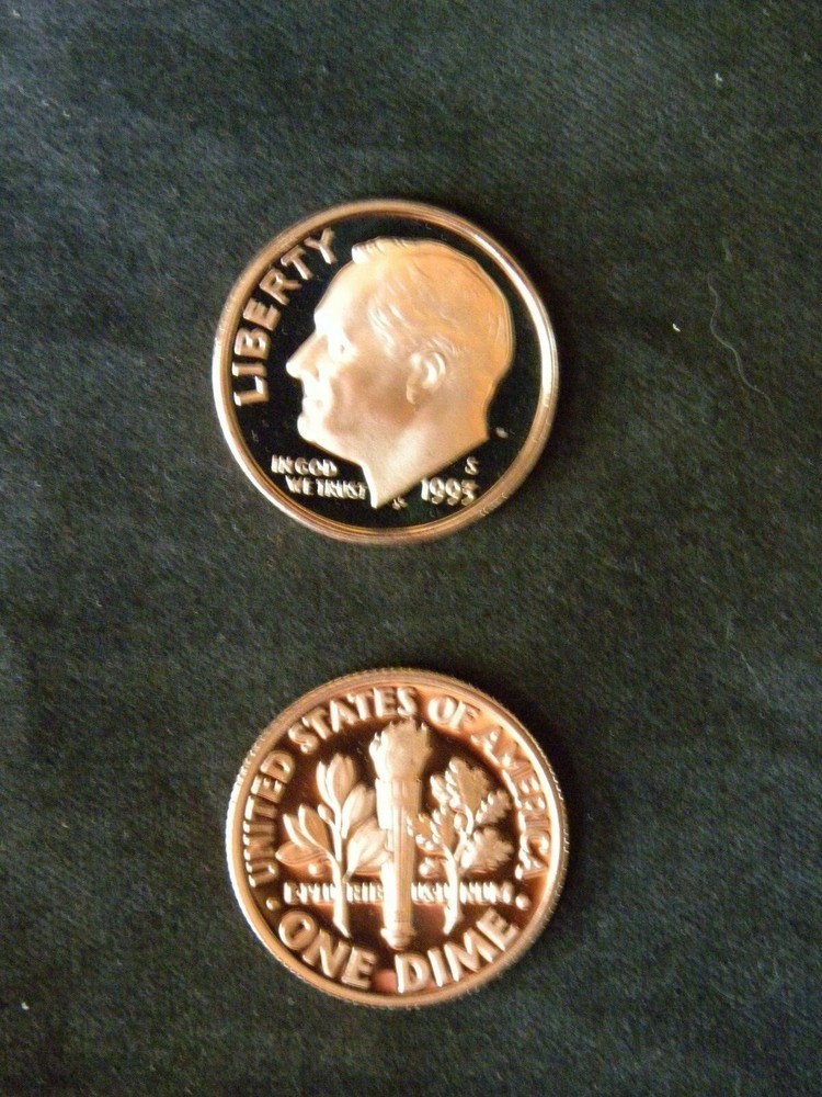 1993 S Clad Roosevelt Proof Dime