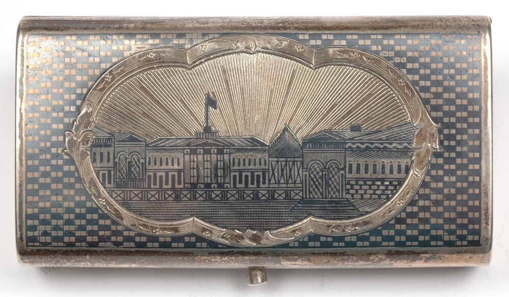Moscow silver with niello box, ca. 1872