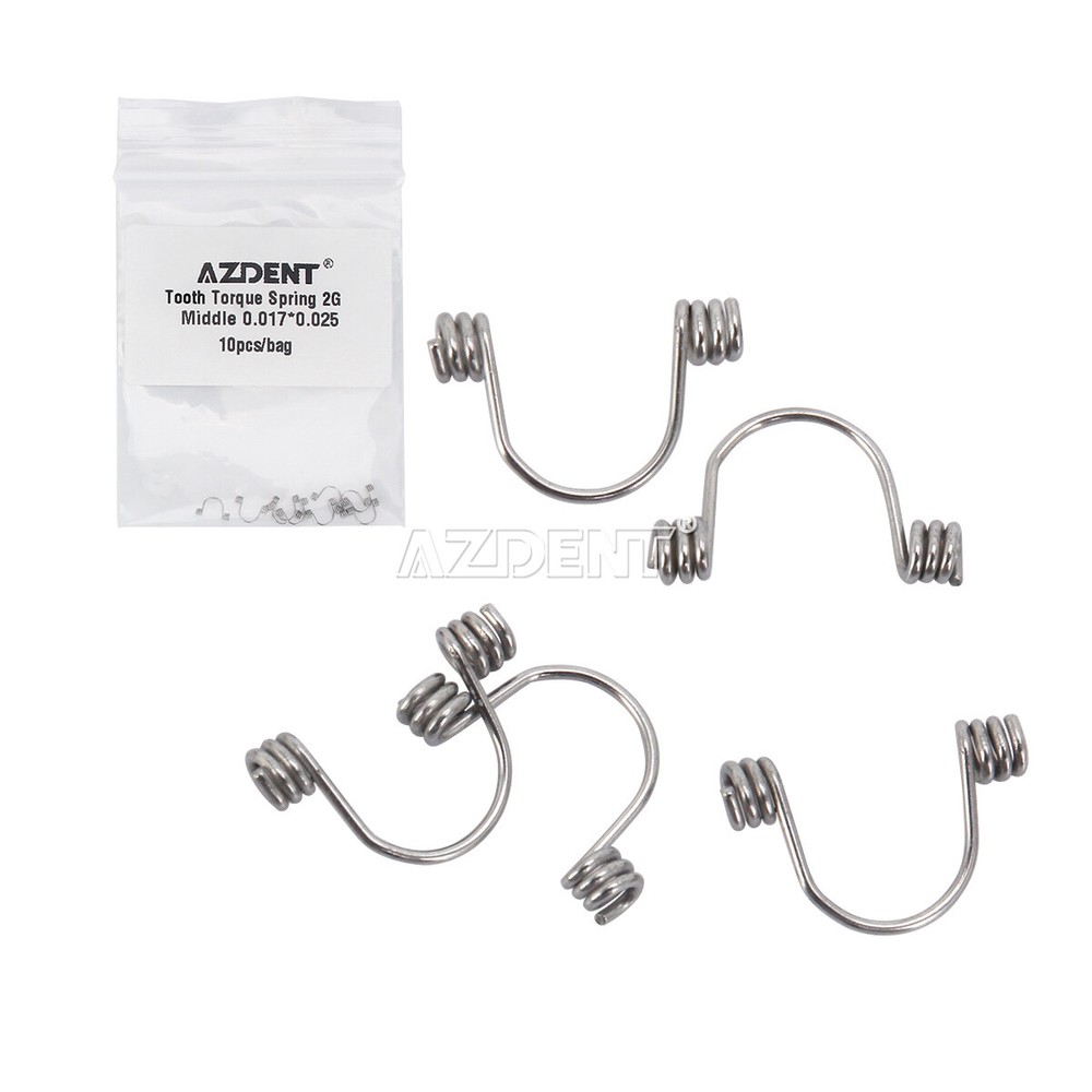 10pcs/Pack Dental Orthodontic Anterior Teeth Torque Rectangular Springs AZDENT