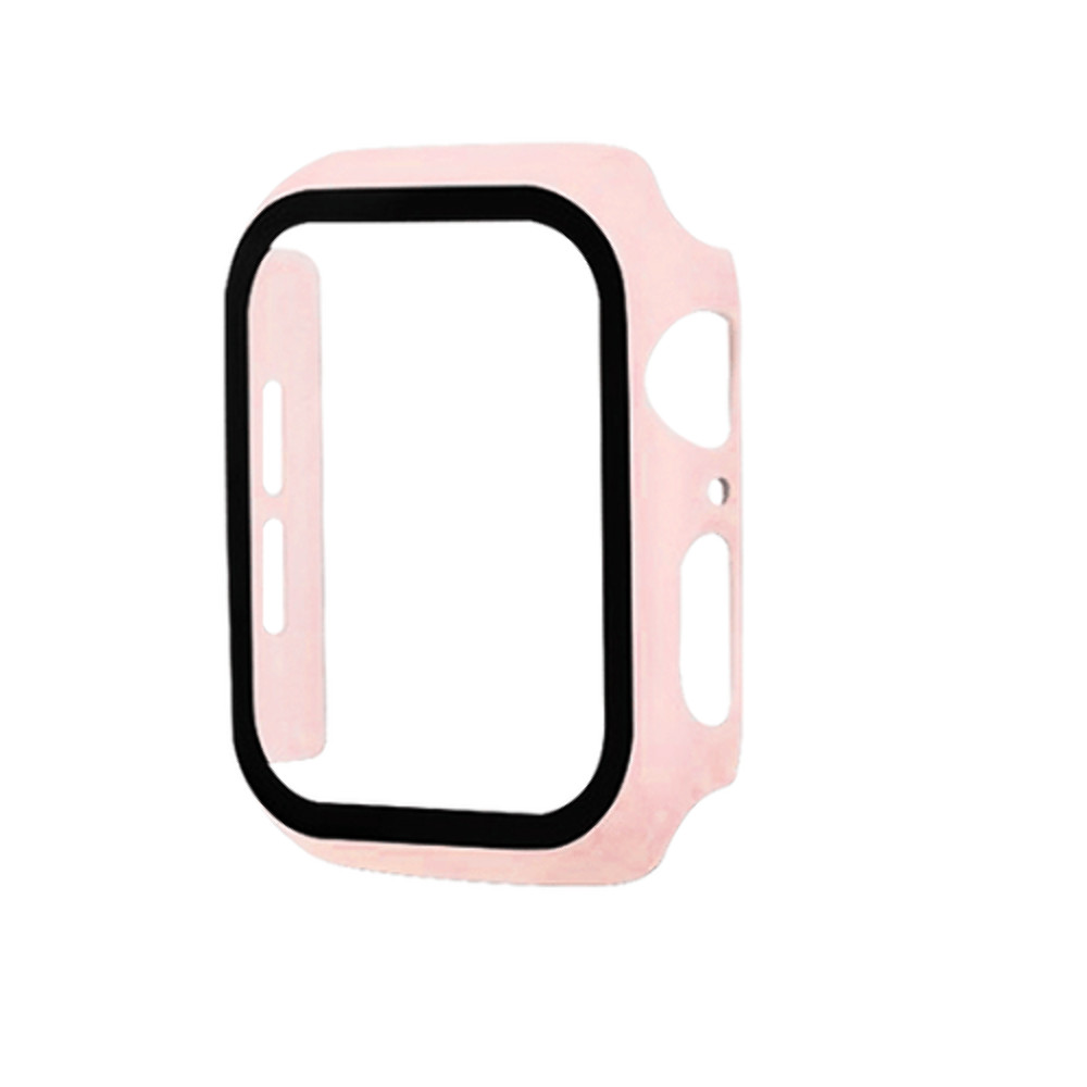 New Protective Slim Bumper Case With Screen Protector Pink For Apple Watch 44mm