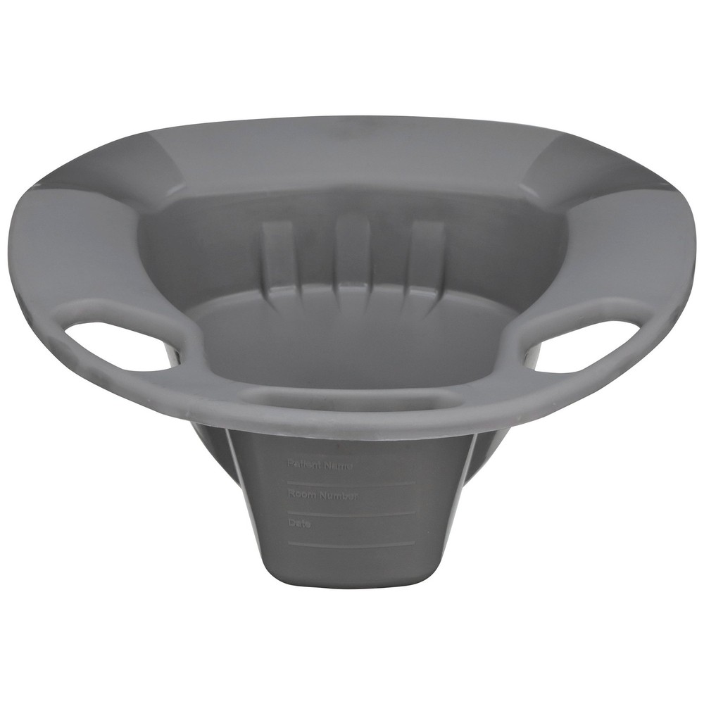 McKesson Stackable Bedpan 15" Graphite 250 lbs Weight Capacity 1 Each 56-80245