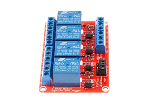NOYITO 4 Channel Relay Module High Low Level Trigger with 4-Channel 24V
