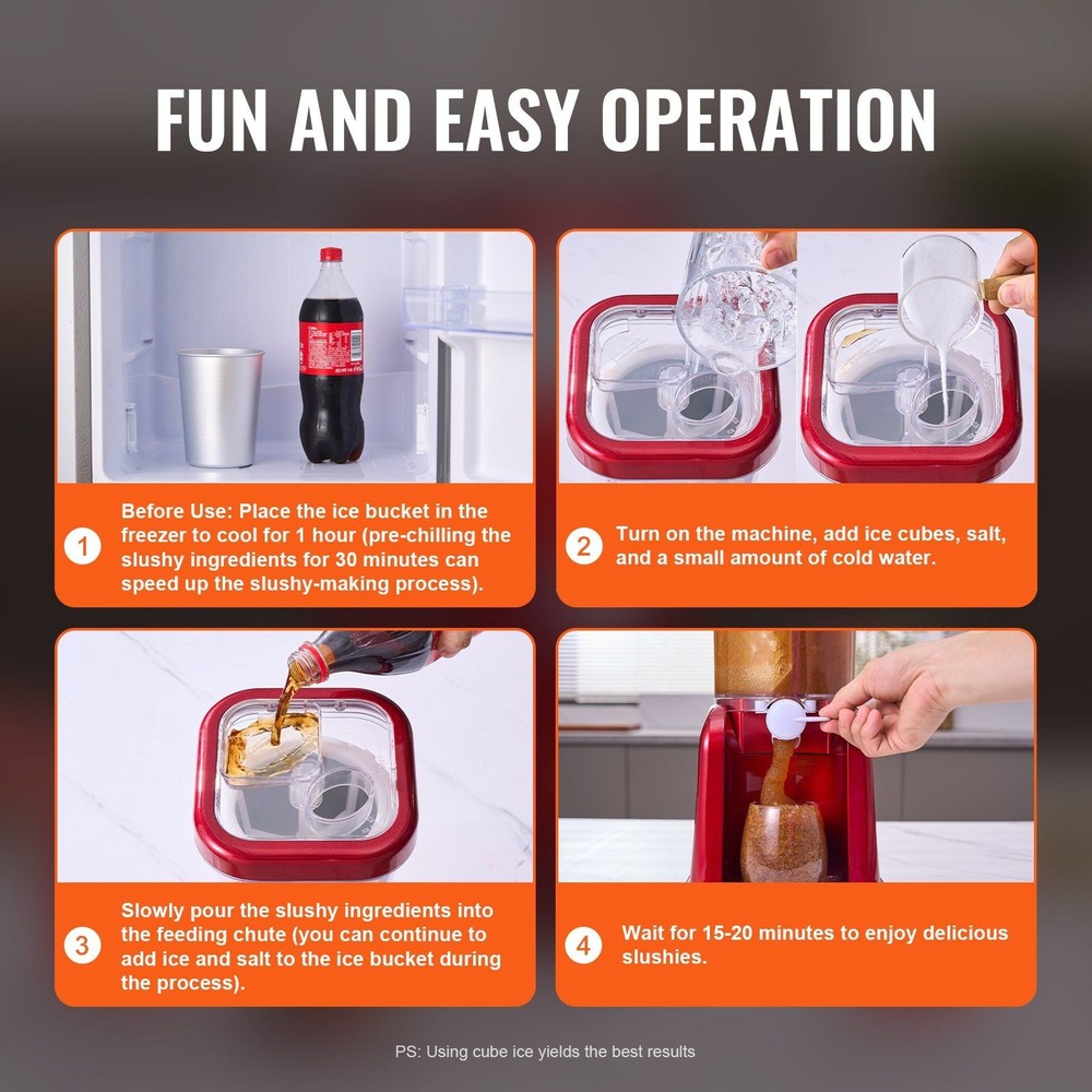 Efficient 32oz Slush Maker with Smoothie Function for Home Enjoyment