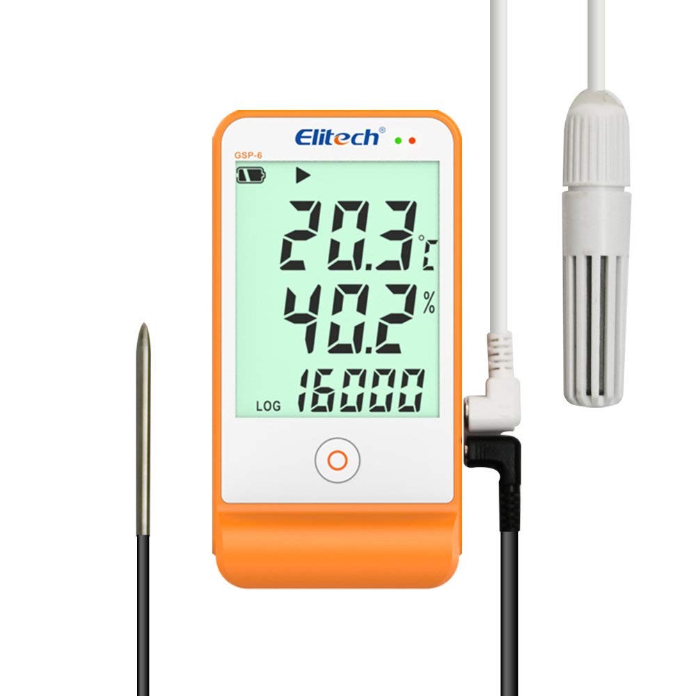 SUNNY Temperature and Humidity Data Logger, Large LCD Display, External Sensor t