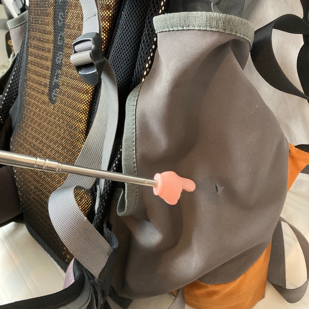 Osprey Aether 70 Hiking Pack Orange Gray M Backpacking Outdoors Trek - MODIFIED