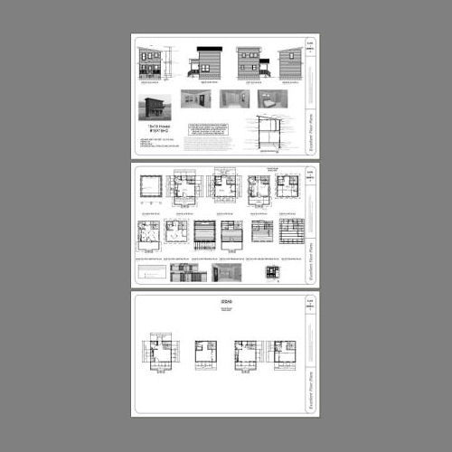 16x16 Tiny House -- 478 sq ft -- PDF Floor Plan -- Model 2I