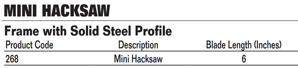 Bahco 268 Junior Hacksaw, Plastic Handle 6