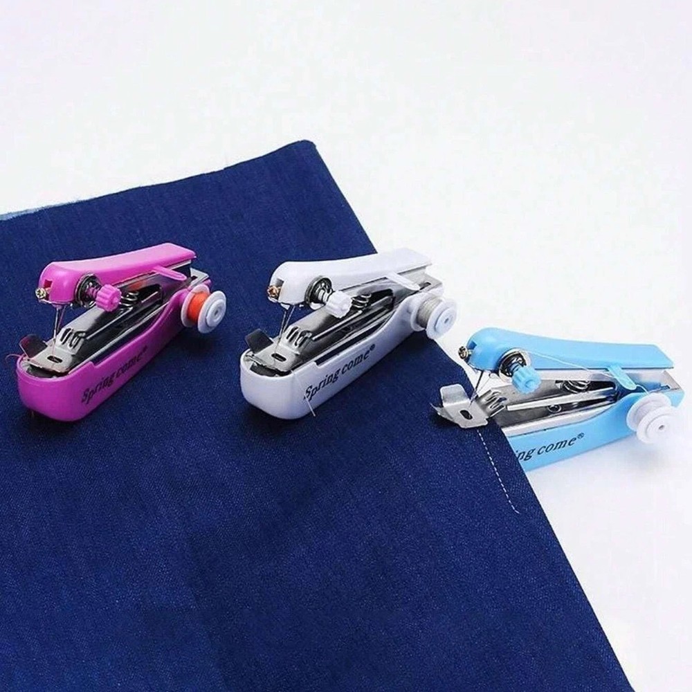 Mini Sewing Machine Handheld Stitching Machine Portable Quick Sewing DIY Craft