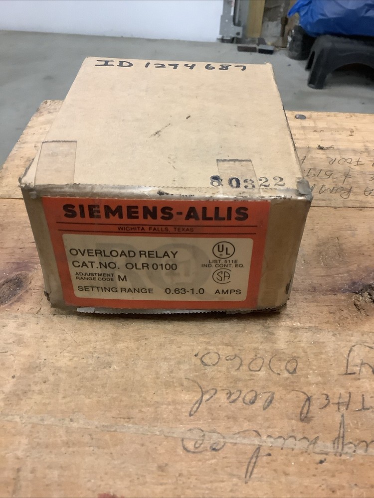 Siemens-Allis Overload Relay OLR0100