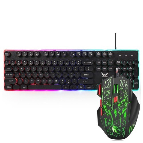 X2 Computer Set Video Game Gaming PC Keyboard Keypad Console LED PI Mouse Bundle
