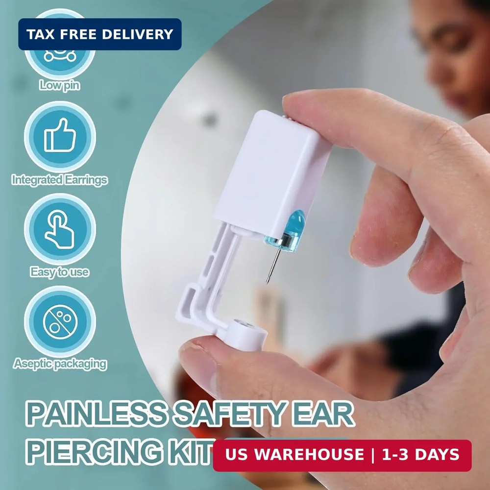 12PCS Ear Piercing Kit, Disposable Self Gun Kit with Studs...