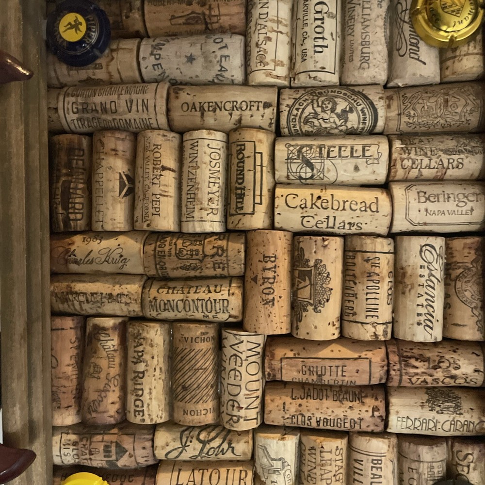 Framed Assorted Wine Corks 9x10.50”
