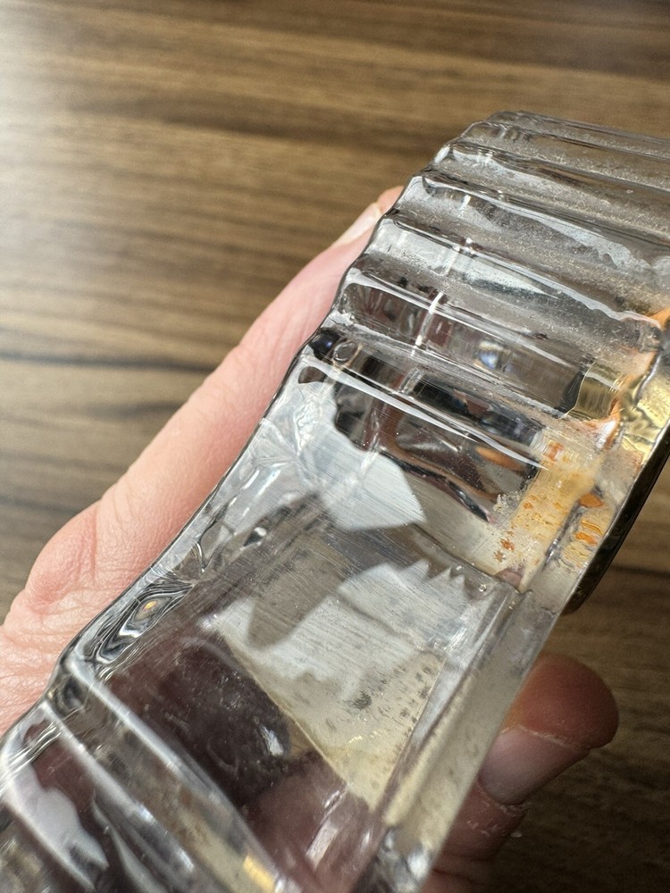 Lead Crystal Clock Read Description