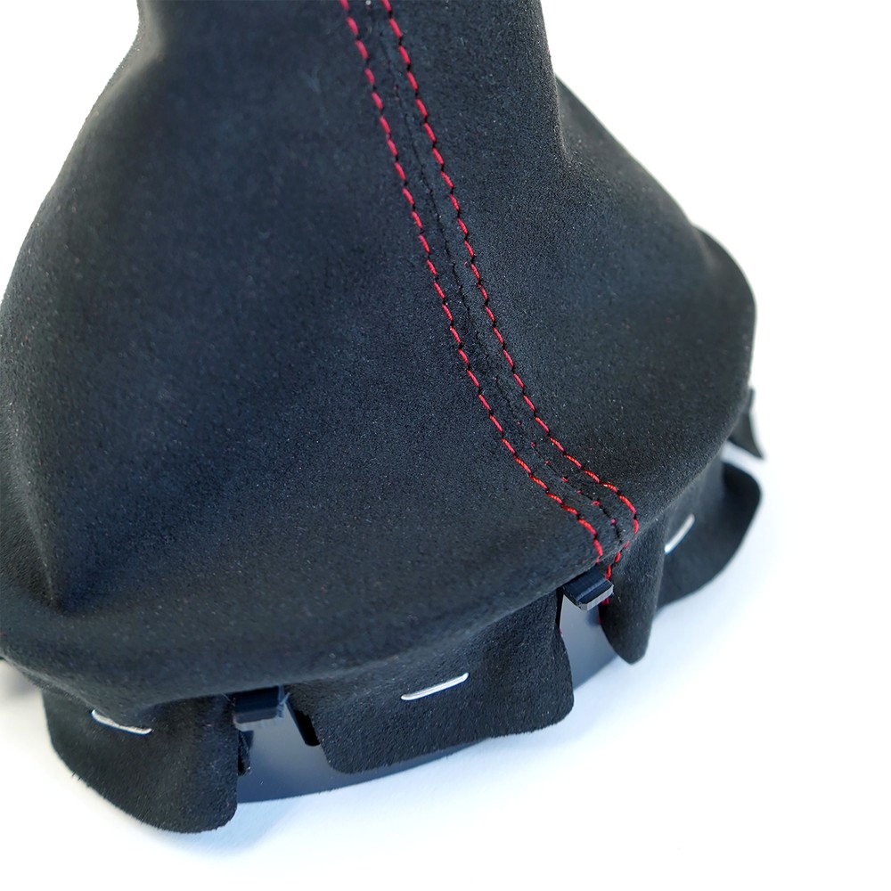 Manual Shift Boot - Black Suede W/Red Stitching for 1997-2004 C5 Corvette