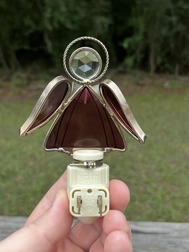 Vintage Stained Glass Angle Night Light – Eagle USA Plug