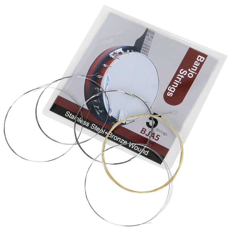 5-String Banjo Strings with Rustproof Coating Beginner Practice Strings