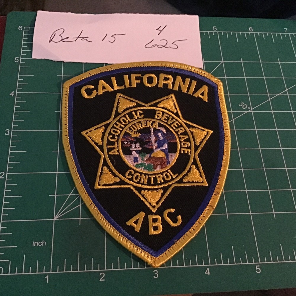 CALIFORNIA ALCOHOLIC BEVERAGE CONTROL ENFORCEMENT SHOULDER PATCH