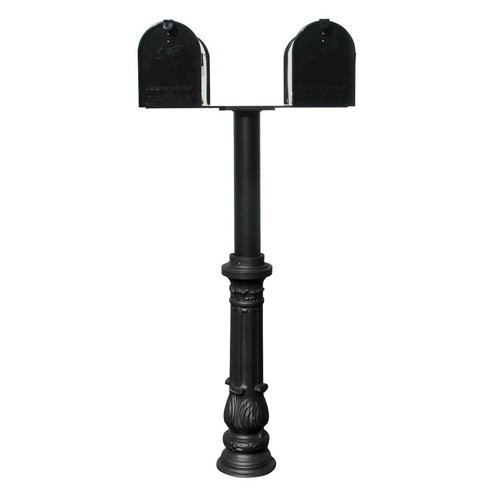 Qualarc, Hanford Twin Post, Base 7, NO Scroll, E1 Economy Rural Mailbox