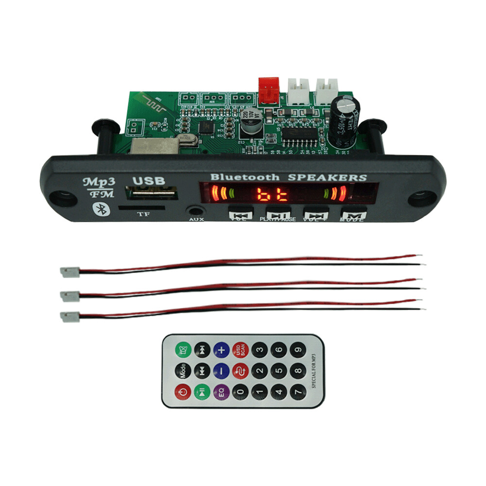 Wireless 12V WMA 2*15W Amplifier MP3 Decoder Board Audio Module USB TF Radio