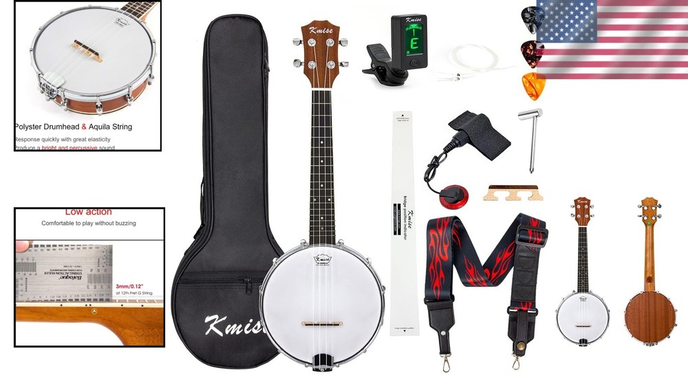 Professional Grade Banjolele Bundle with Piezo Pickup-