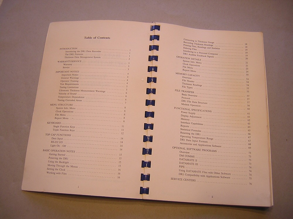 KRAUTKRAMER BRANSON DR1 DATA RECORDER, INPUT CABLE, MANUAL