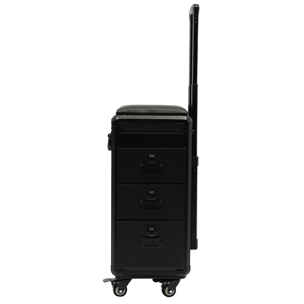 Rolling Makeup Case with Combination Lock Makeup Case with 4 Universal Wheels