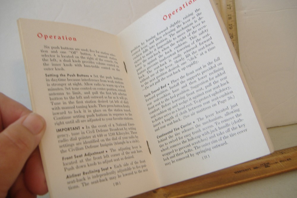 ~1958 RAMBLER OWNER'S MANUAL~
