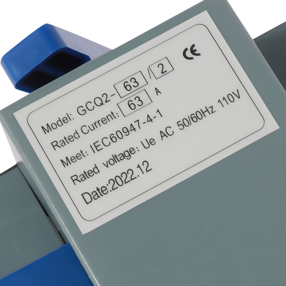 110V 2P 63A Dual Power Automatic Transfer Switches Self Cast Conversion Switch