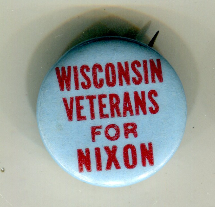 Wisconsin Veterans for Nixon Pinback Button