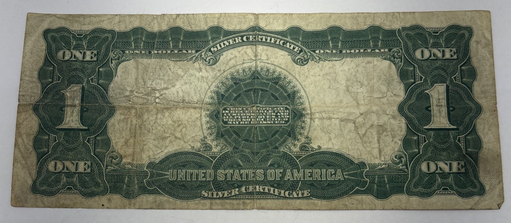 1899 Large One Dollar Silver Certificate Black Eagle Bank Note Circulated