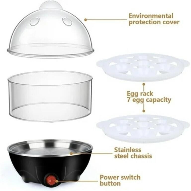 Easy Egg Cooker 14 Egg Capacity 2-Tier