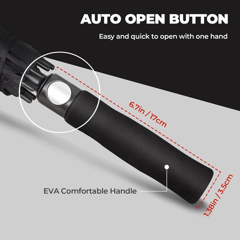 Automatic Open Golf Umbrella 54/62/68/72 inch Extra Large Oversize Double Canopy