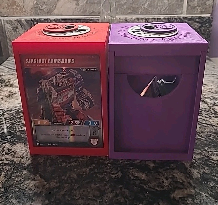 Transformers TCG Magnetic Deck Boxes Autobot And Deception