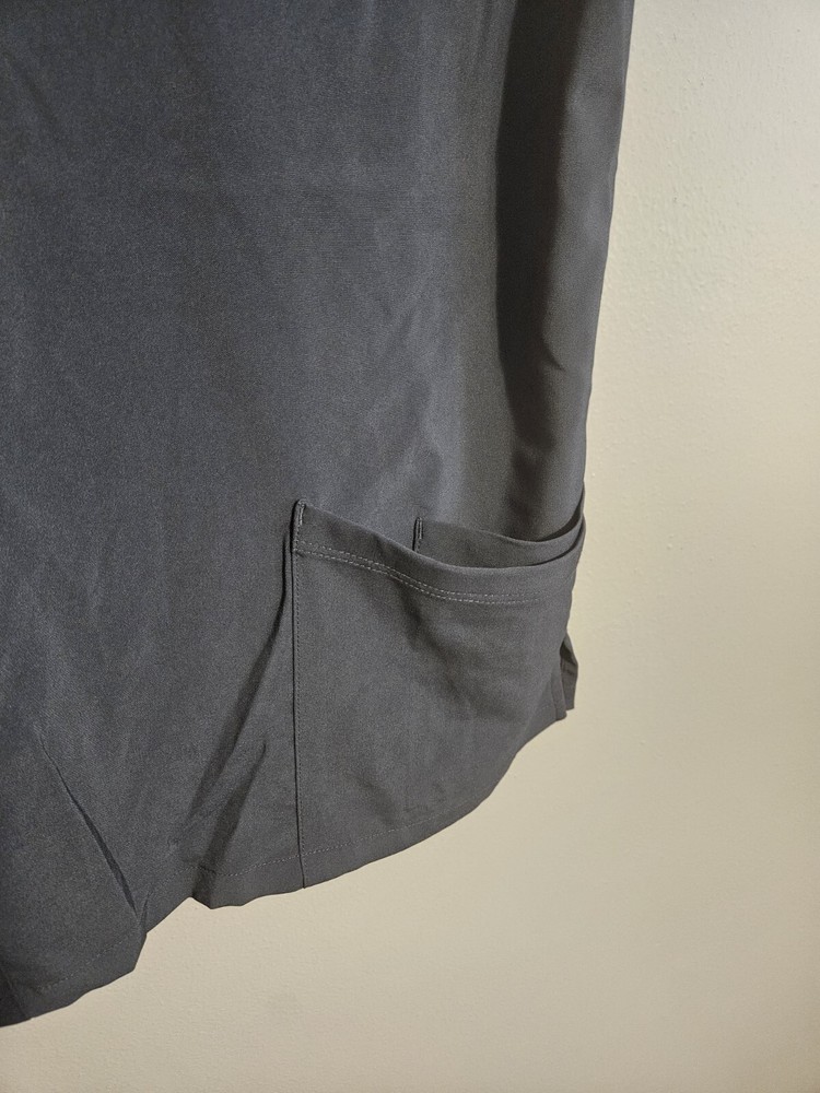 Easy Stretch Grey 2 Pocket Nursing Scrub Top size XS
