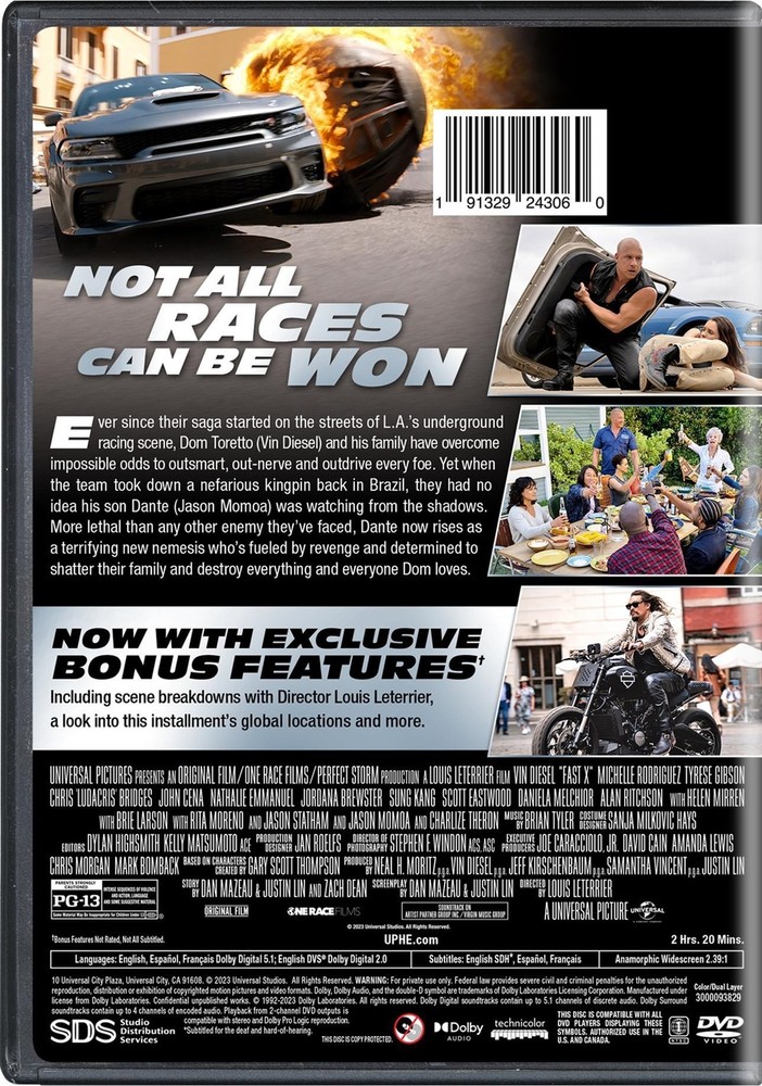 Fast X DVD Vin Diesel NEW