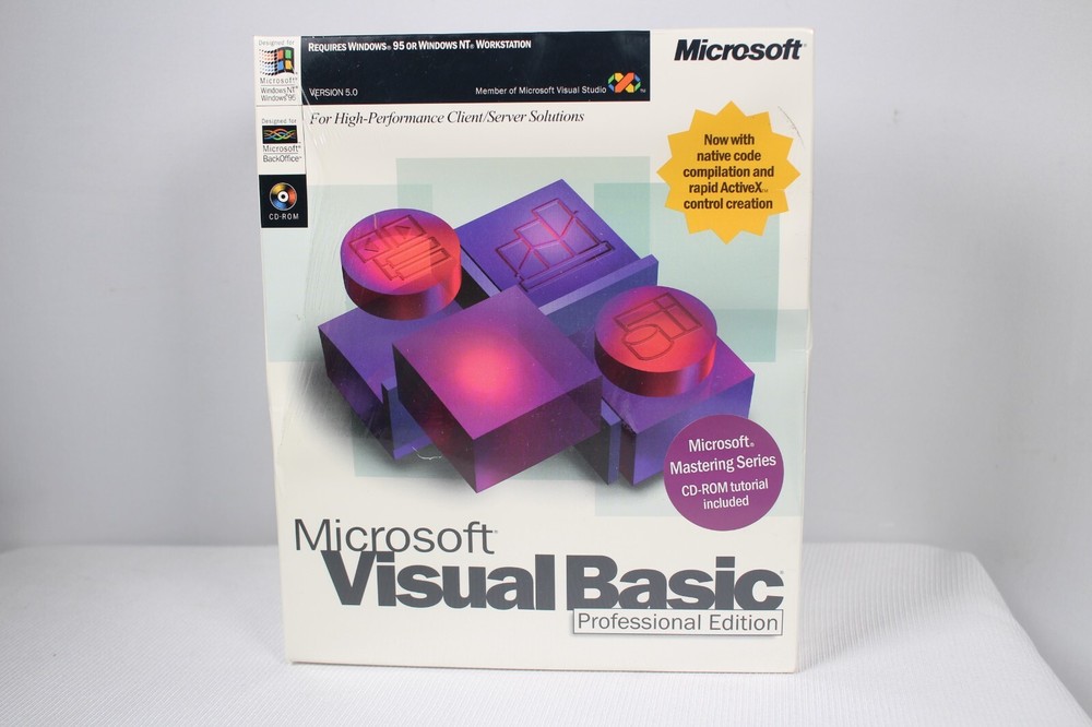 Microsoft Visual Basic Professional Edition Version 5.0 Academic BRAND NEW SEALE