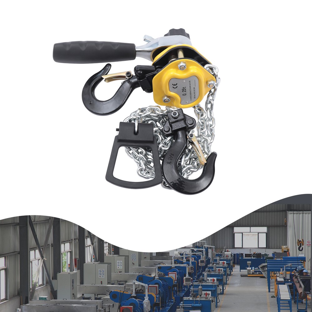 Portable Mini Chain Hoist 550LB Capacity 10FT Adjustable Lift Lever
