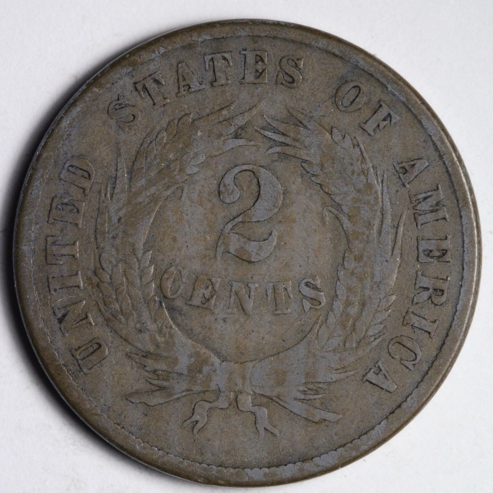 1870 Two Cent Piece VG E356 IOCM