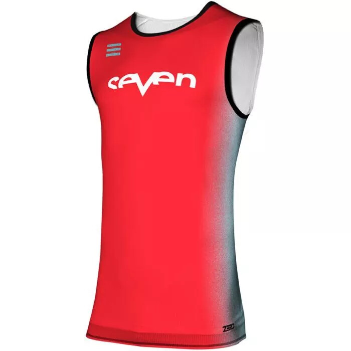 NEW SEVEN RACE KIT SUIT ZERO DISSOLVE FLO RED BLUE WITH COMPRESSION MX MOTOCROSS
