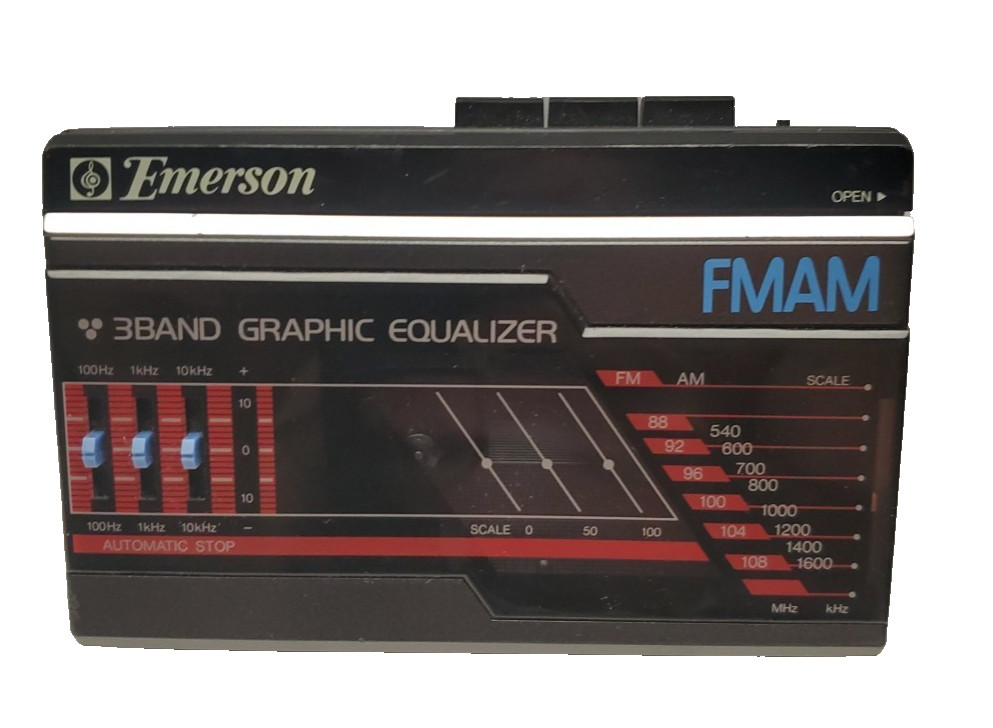 Emerson CRS 25BP Cassette Player Working