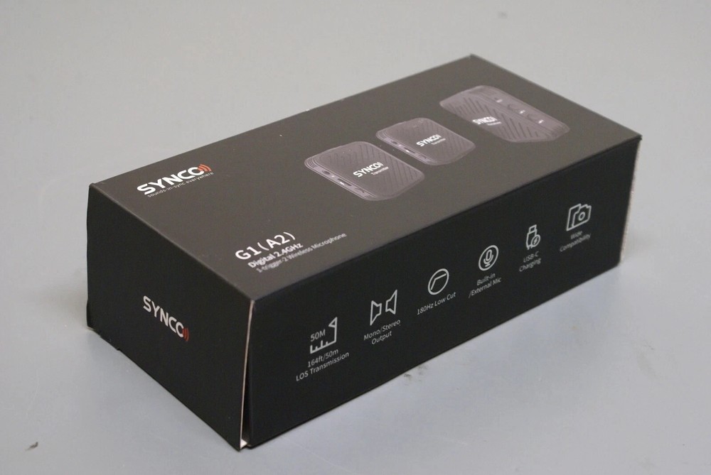 SYNCO G1 A2 2.4GHz Wireless Lavalier Microphone System 1 Receiver 2 Transmitter