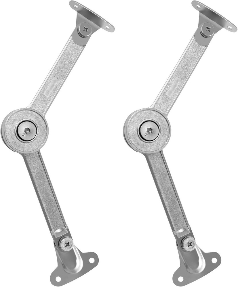 Dual Pack Lid Stay Hinges - Unfinished 40lbs Capacity, Adjustable Angles