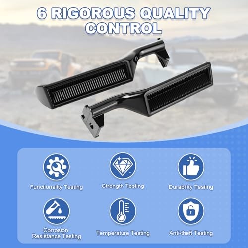 Interior Metal Door Handle Front/Rear Left Driver & Right Passenger Side Black