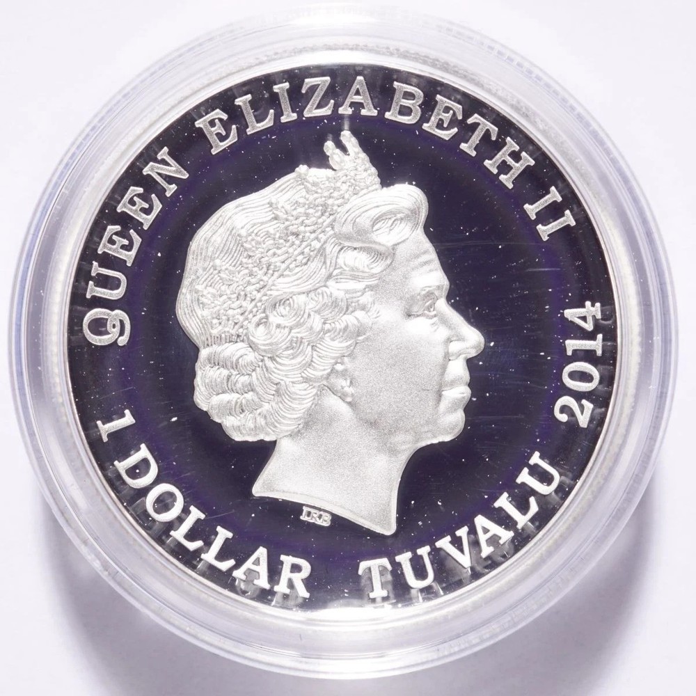 2014 Tuvalu Silver $1 American Buffalo High Relief