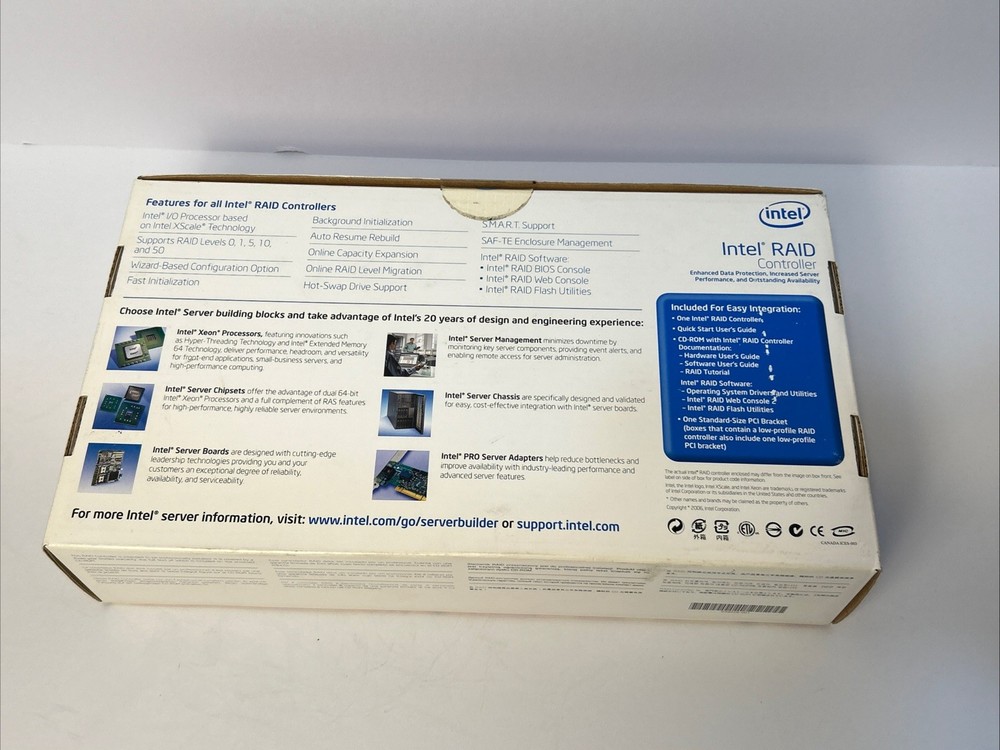 Intel Raid Controller SRCU42E I/O Processor Based On XScale Technology New Open