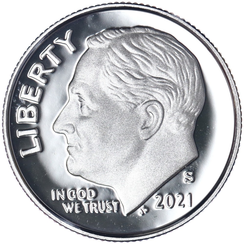 2021 S Roosevelt Dime Gem DCam Proof CN-Clad