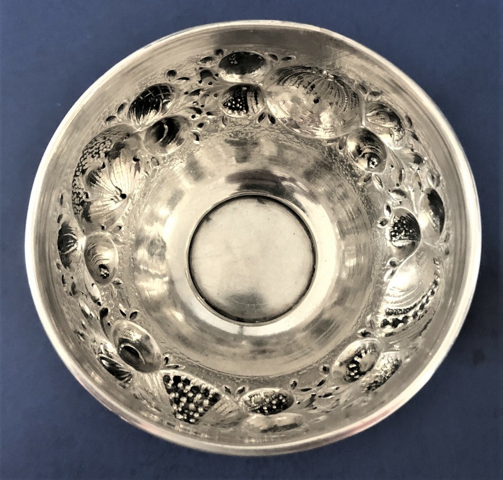 German 800 Silver Repousse Goblet by C. Merget & Co, Klein-Auheim