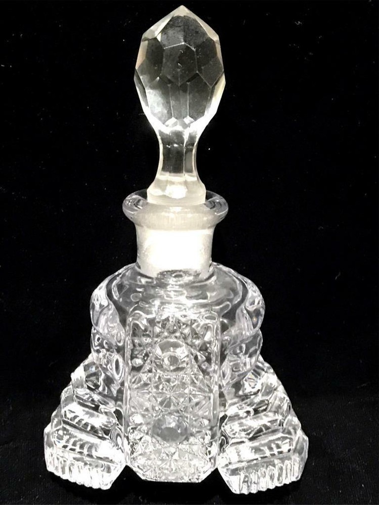 Vintage Cut Glass Crystal Perfume Decanter